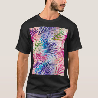 Abstraktes Aquarell-Blätter-Allover-Muster T-Shirt