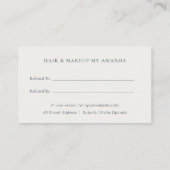 Abstraktes Aquarell Blue Gold Beachy Refer Friend Visitenkarte (Rückseite)