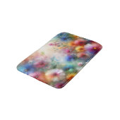 Abstraktes Aquarell-Blumen-Badmatte Badematte (Schrägansicht)