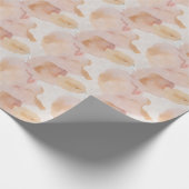 Abstraktes Aquarell Camouflage in Apricot Geschenkpapier (Ecke)