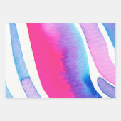 Abstraktes Aquarell-Design Geschenkpapier Set (Vorderseite 3)