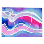 Abstraktes Aquarell-Design Große Geschenktüte (Rückseite)