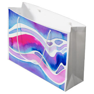 Abstraktes Aquarell-Design Große Geschenktüte