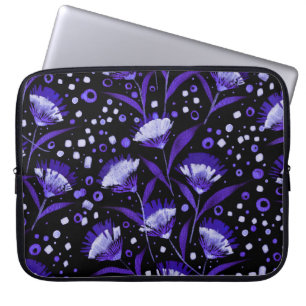 Abstraktes Aquarell-Nelken-Blumenmuster Laptopschutzhülle