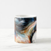 Abstraktes Aquarell-Rennpferd Kaffeetasse (Mittel)