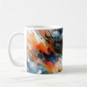 Abstraktes Aquarell-Rennpferd Kaffeetasse (Links)