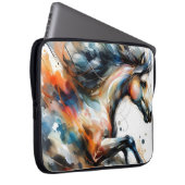 Abstraktes Aquarell-Rennpferd Laptopschutzhülle (Vorne Rechts)