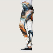 Abstraktes Aquarell-Rennpferd Leggings (Links)