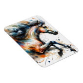 Abstraktes Aquarell-Rennpferd Magnet (Rechte Seite)