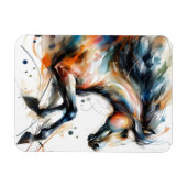 Abstraktes Aquarell-Rennpferd Magnet (Horizontal)