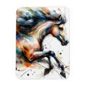 Abstraktes Aquarell-Rennpferd Magnet (Vertikal)