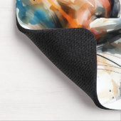 Abstraktes Aquarell-Rennpferd Mousepad (Ecke)