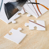 Abstraktes Aquarell-Rennpferd Puzzle (Seite)