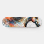Abstraktes Aquarell-Rennpferd Skateboard (Horizontal)