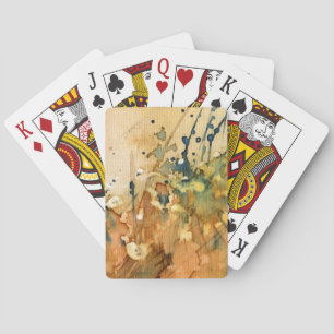 Abstraktes Aquarell und alter Hintergrund Spielkarten