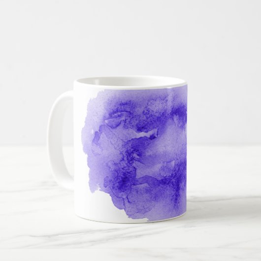 Abstraktes Aquarellbild mit flüssigem Hintergrund Kaffeetasse (Vorderseite Links)