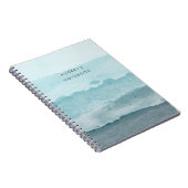 Abstraktes Aquarellblau Notizblock (Rechte Seite)