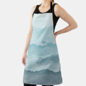 Abstraktes Aquarellblau Schürze (InSitu)