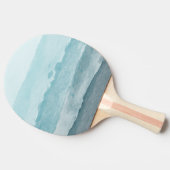 Abstraktes Aquarellblau Tischtennis Schläger (Seitenansicht)