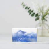 Abstraktes Aquarellblau Visitenkarte (Stehend Vorderseite)