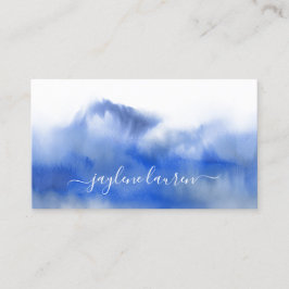 Abstraktes Aquarellblau Visitenkarte