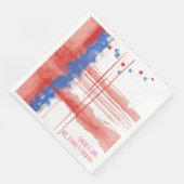 Abstraktes Aquarelldesign mit anpassbarem Raum Serviette (Ecke)