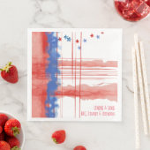 Abstraktes Aquarelldesign mit anpassbarem Raum Serviette (Beispiel)