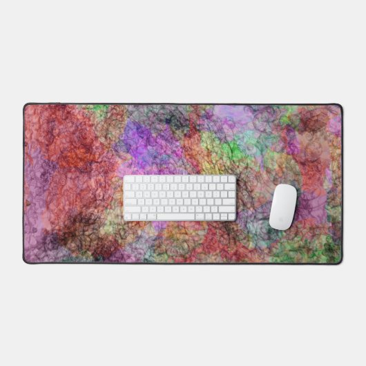 Abstraktes Aquarelldesign wirbelnde Farblinien Schreibtischunterlage (Tastatur & Maus)