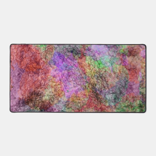 Abstraktes Aquarelldesign wirbelnde Farblinien Schreibtischunterlage (Vorderseite)