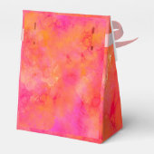 Abstraktes Aquarellfarben Farben Kunst Rosa Orange Geschenkschachtel (Rückseite)