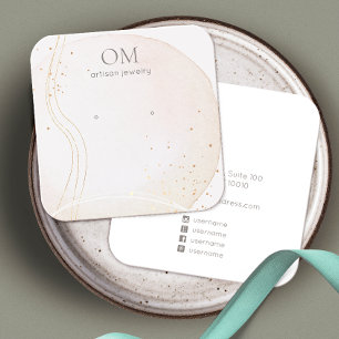 Abstraktes Aquarellfarben-Gestell-Erkerplatz Quadratische Visitenkarte