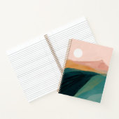 Abstraktes Aquarellgebirge Rosa Gelb Notizblock (Innenseite)