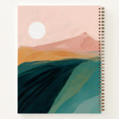 Abstraktes Aquarellgebirge Rosa Gelb Notizblock (Rückseite)