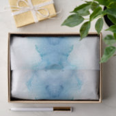 Abstraktes Aquarellmuster mit Blau  Seidenpapier (Geschenk)