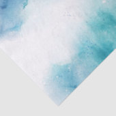 Abstraktes Aquarellmuster mit Blau  Seidenpapier (Detail)