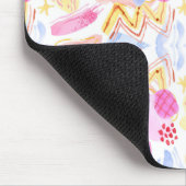 Abstraktes Aquarellmuster mit lebendigen Farben Mousepad (Ecke)