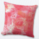 Abstraktes Aquarellrosa Kissen<br><div class="desc">Ein hübsch rosa Aquarell abstraktes Gemälde,  um Ihre Innenräume schöner zu machen.</div>