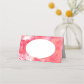 Abstraktes Aquarellrosa Platzkarte (Vorderseite)