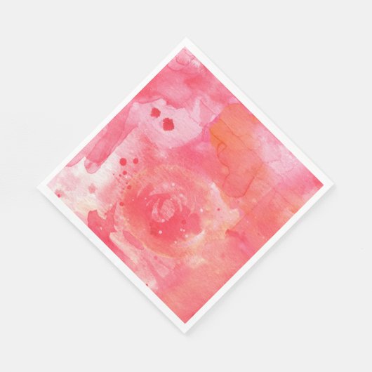 Abstraktes Aquarellrosa Serviette (Ecke)