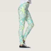 Abstraktes Arrow Triangle Mini Blue Aqua Muster Leggings (Rechts)
