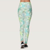 Abstraktes Arrow Triangle Mini Blue Aqua Muster Leggings (Rückseite)