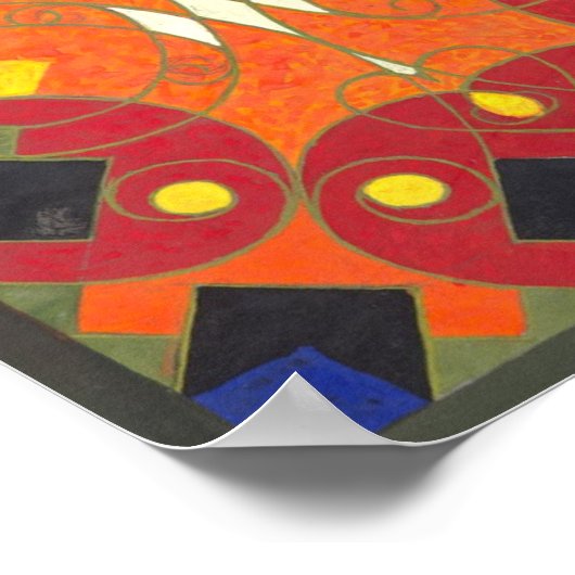 Abstraktes Art Deco Design von Schweizer Künstlern Poster (Ecke)