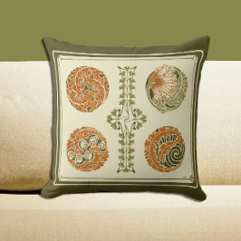 Abstraktes Art Deco Gutes Blätter Naturdesign Kissen