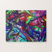 Abstraktes Artistisches Regenbogenmuster Puzzle (Horizontal)