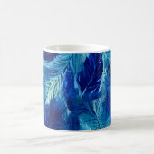 Abstraktes, ästhetisches Aquarellblau Kaffeetasse (Mittel)