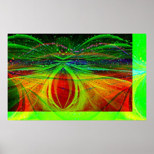 Abstraktes Astronomisches Spinnenposter Poster (Vorne)