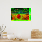 Abstraktes Astronomisches Spinnenposter Poster (Küche)
