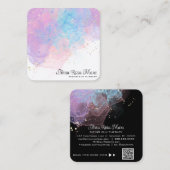 *~* Abstraktes ätherisches AP46 Magisches Glitzer  Quadratische Visitenkarte (Vorne/Hinten)