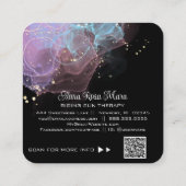 *~* Abstraktes ätherisches AP46 Magisches Glitzer Quadratische Visitenkarte (Rückseite)