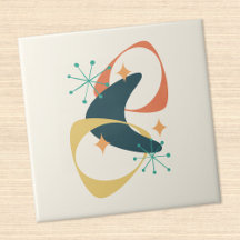 Abstraktes Atomzeitalter im Retro-Mittelalter